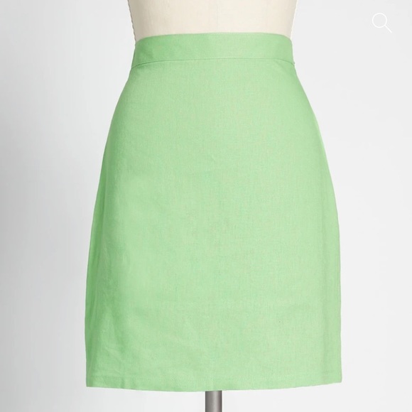 ModCloth My, How Marvelous Mini Skirt Green Tea - Picture 2 of 4